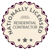 Nationally licensed residential contractor graphic